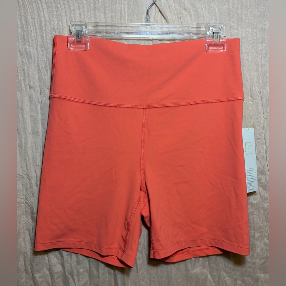 All in Motion Ultra High Rise Bike Shorts Coral Size L NWT